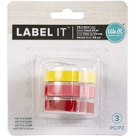 We R Memory Keepers 0633356600602 Label Tape Evolution-3/8 Inch-Warm (3 Piece)