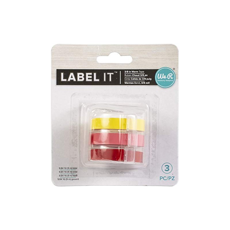 We R Memory Keepers 0633356600602 Label Tape Evolution-3/8 Inch-Warm (3