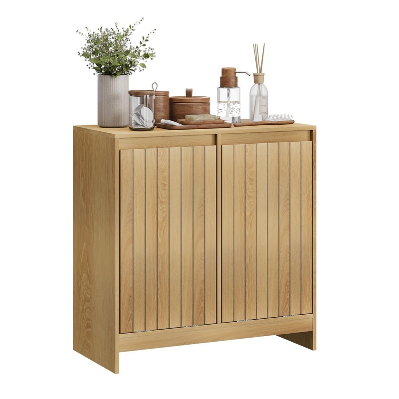 Smuxee Double Tilt Out Laundry Hamper Cabinet, Hidden Laundry Cabinet