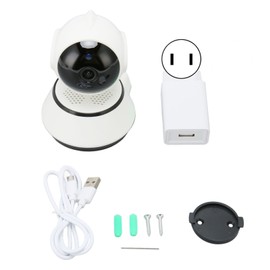 Pan Tilt Security Camera Wireless Wifi Wide Angle Panoramic Camera Smart Remote Monitor Baby Pet Camera AC 110‑240V US Plug