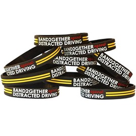 SayitBands One Hundred (100) of Band Together Against Distracted Driving Wristband Bracelets