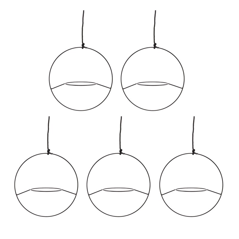 5pcs Hanging Planter Holder Rust Proof Decorative Metal Hanging Flower