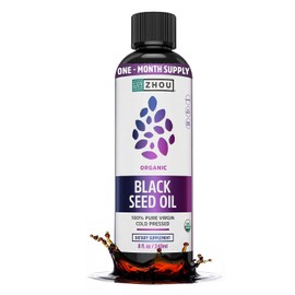 Zhou - Aceite de Semilla Negra Orgánico 100% Puro Prensado en Frío, 240ml