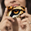 peacoblue Sticker for Bank Cards, Leopard Eyes, Custom Skin Cover