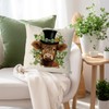 QIONG MENG St Patricks Day Pillow Covers 18x18 Inch Cow