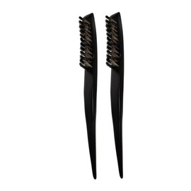Baluue 2pcs Boar Bristles for Scalp Combing Smoothing Brush for Slick Back Hair Bristle Brush Hair Bristle Brush for Slicking Back Hair Bristle Brush for Curly Hair Black Bristle Hair