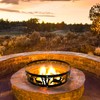 FLITURE Fire Pit Ring - Heavy-Duty 36'' Steel Fire Ring