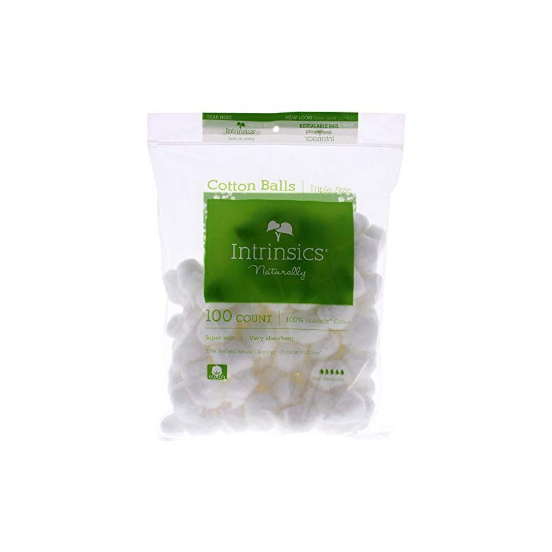 Intrinsics Triple-Sized Organic Cotton Balls Unisex Cotton 100 Pc