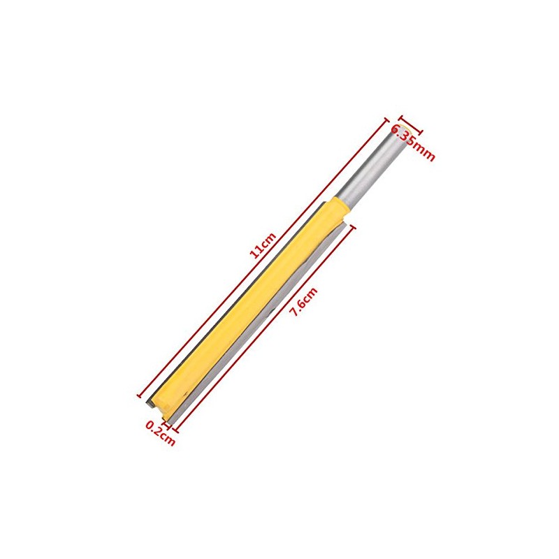 FEVERWORK 1/4 Inch Shank Extra Long Straight Router Bit Woodworking