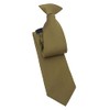 DQT Men's Plain Twill Wedding Formal Clip On Tie -