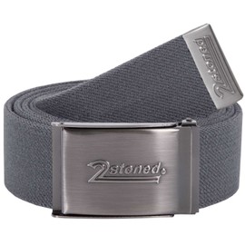2Stoned Stretch Belt Elastic Unisex Belt Buckle Speed Width 4 cm Length 130 cm - 150 cm Stretchy, dark grey