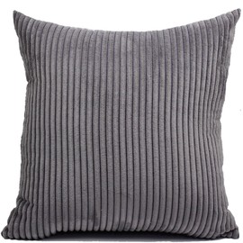 YASOWIN Fundas de Cojines Fundas De Almohada Cuadradas De Terciopelo Pillowcase para Hogar,Sofá,Cama, Silla, Coche, Decoración de Interiores,Gris,45X45CM