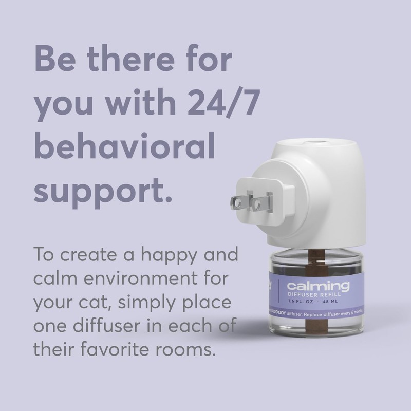 BUDDYJOY Cat Calming Diffuser Refills – Long-Lasting 30-Day Formula with