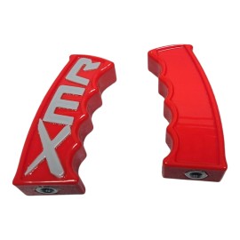 BP-Engineer Can Am XMR Shifter Red,  Silver Polymer 4" Shift Knob