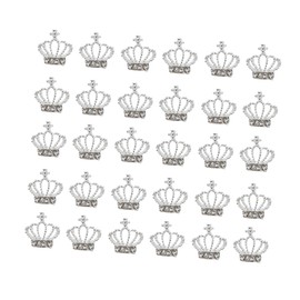 BIUDECO 30pcs Crown Nail Stickers Rhinestone Nail Decals for Unique Manicure for Festivals and