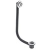 McAlpine FBW2PC Bath Combined Waste and Overflow Plated Grating, Black,