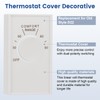 QCG White Double Pole Line Volt Thermostat Cover with Knob,
