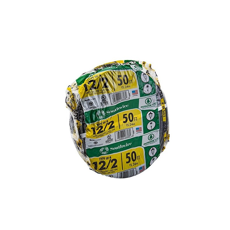 Southwire 13055922 12/2WG UF Wire 50-Foot, Copper