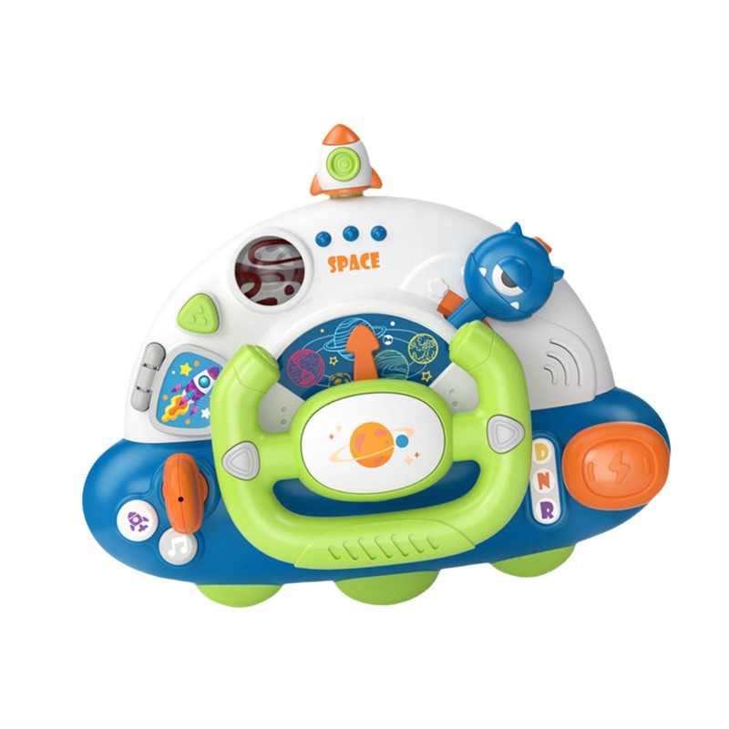 Perfeclan Simulation Steering Wheel Toy, Multifunctional High Simulation Car Driving