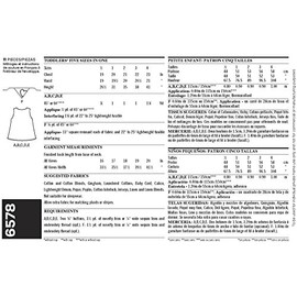 New Look Sewing Pattern 6578 Toddler Dresses, Size A (1/2-1-2-3-4)