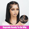 SUPERNOVA Glueless Styled Short Bob Wig Human Hair 13x4 Lace
