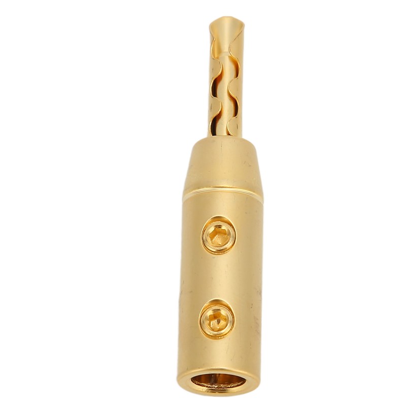 4pcs BFA Banana Plug Brass Gold Plated Open Screw Speaker