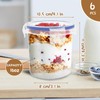 Qiuttnqn 6 Pack Overnight Oats Containers with Lids,16 oz Plastic