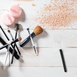 2pcs Fluff Puff Loose Powder Sponge Cosmetic Powder Brush Loose Powder Brush Mini Duster Translucent Powder Brush Makeup Blush Brush Powder Puff Chicken Appliance