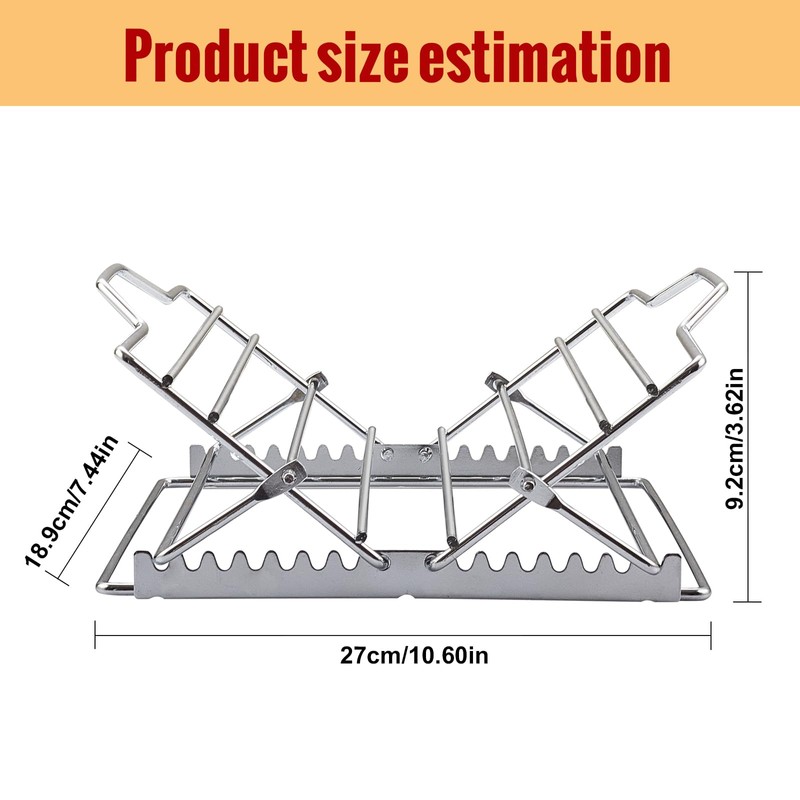 Adjustable Roasting Rack for 9x13 Pan, Stainless Steel Turkey Rack