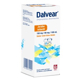 Dalvear Jarabe Infantil Sabor Miel- Lima- Limón, 1 Frasco 200 Ml + Vaso Dosificador