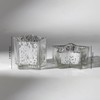 Letine 10pcs Silver Ribbed Star Candle Cups - Assorted Height