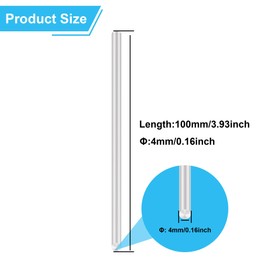 LAVMHAB 6063 Aluminum Round Rods 4mm x 100mm, Solid Shaft Rods Bar for DIY Crafts Models (10pcs)