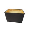 Black Rectangular Drum Hardback Lampshade (14x8) X 10 Modern Contemporary