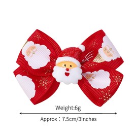 Christmas Hair Clips Baby Girl Bows Santa Claus Hair Bow Clips Christmas Snow Barrettes Kids Alligator Hair Clips Baby Hair Bow Infant Hair Accessories Red Green