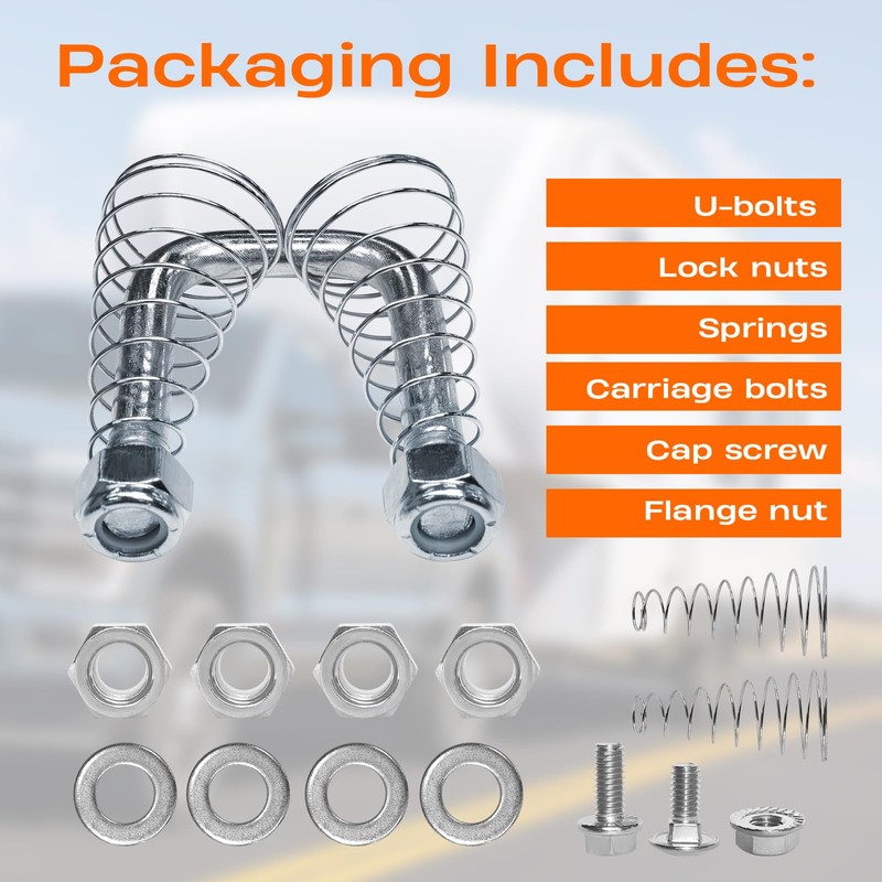 1900-2-1600 Replacement Safety Chain Trailer U-Bolt Kit for B&W Gooseneck