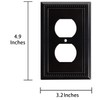Harmon Designs Sunken Pearls Switch Plate/Wall Plate/Outlet Cover (Single Duplex