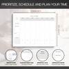 Weekly Hourly Planner Notepad, Daily Planner Desk Pad, Weekly Schedule,