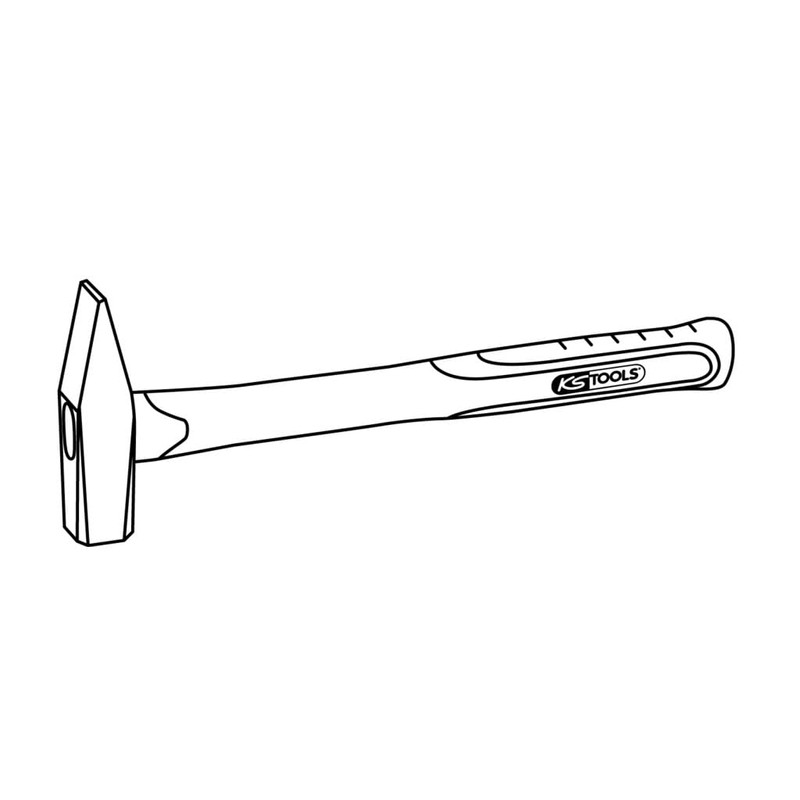 KS Tools 142.1351 Fitter's hammer, fiberglas handle, 500g
