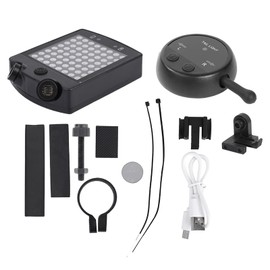 Bicycle Bike Wireless Remote Control Steering Brake Turning Lamp USB Rear Light Black