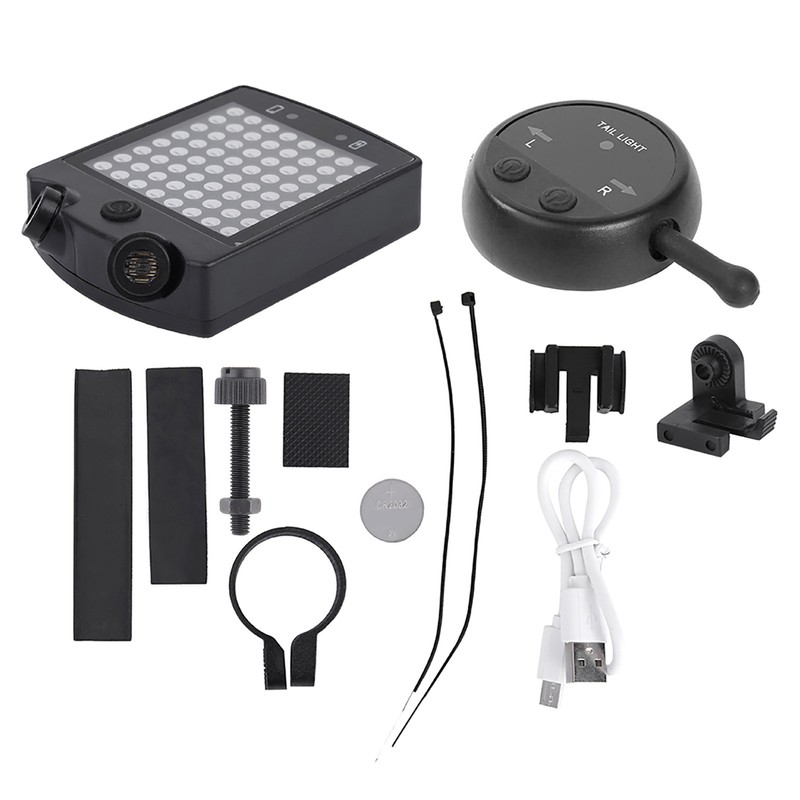 Bicycle Bike Wireless Remote Control Steering Brake Turning Lamp USB