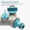 Navaris 2 x 2-way splitter with shut-off valve, double connection