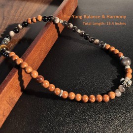 BERSHNOR Double Wrap Beaded Bracelet, Prayer Bracelet for Men & Women