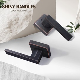 Dummy Door Handles Oil Rubbed Bronze,Dummy Door Knob Interior,Half-DummyDoor Lever 2 Pack