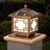 SLAWA Outside Housing Post Lighting Fixtures 9.8In Solar Post Caps