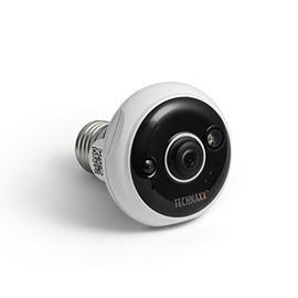 Technaxx 4583 Easy IP-Cam FullHD TX-58, FullHD indoor security camera for a lamp base E27, White