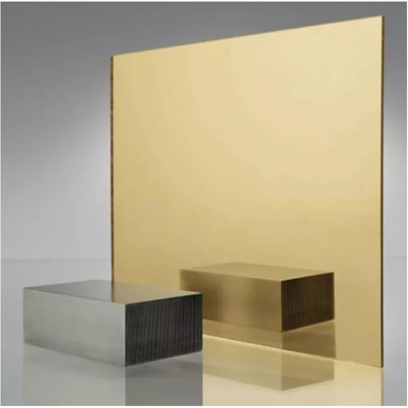 Acrylic Gold Mirror Acrylic #1300 Plexiglass 1/8" x 24" x