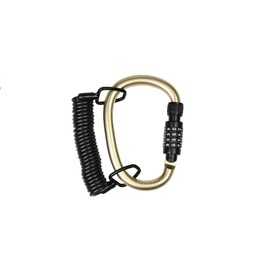 Interbosch BV Cable Carabiner Combination Lock - 180 cm Long, 4 mm Thick, Individually Adjustable - Ideal for Bike, Luggage, Outdoor & More