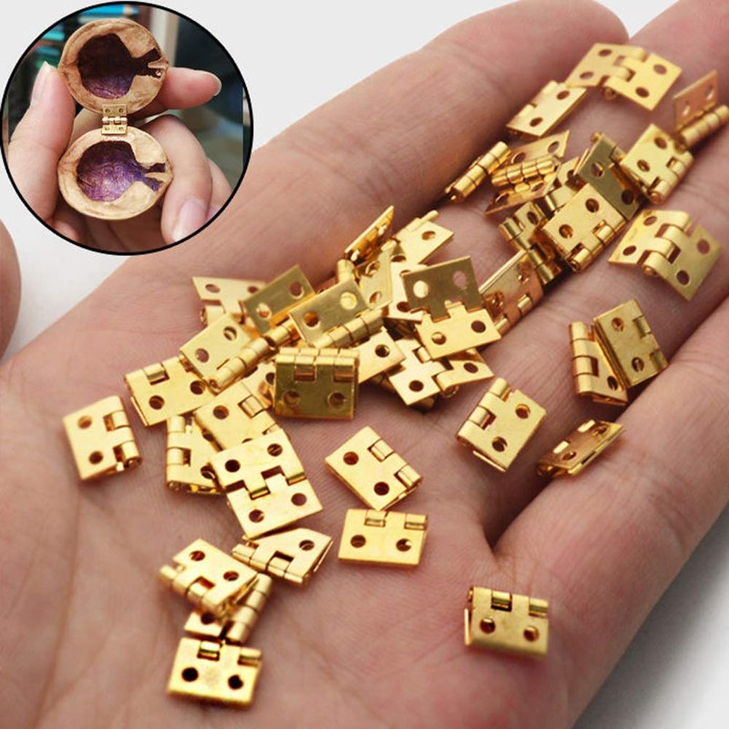 XNJIHWA 50 Pieces Mini Hinge Small Hinge Vintage Hinge Door