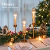 Hewory Gold Hurricane Candle Holders: Brass Candlestick Holders Set of