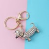 SHIDXIB 2Pcs Elegant Sparkling Dachshund Bag Charm Chic Keychain for